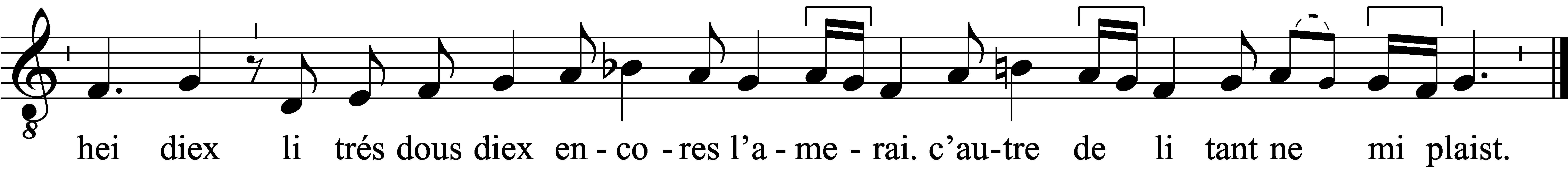 Refrain musical notation